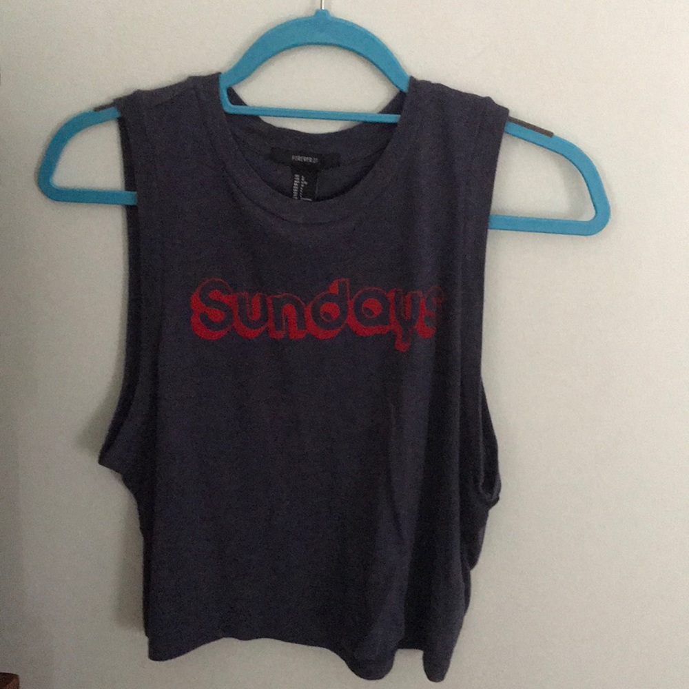 Navy blue tank top/ muscle tee